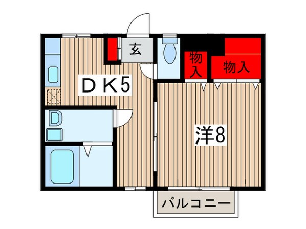 パールハイツＢの物件間取画像